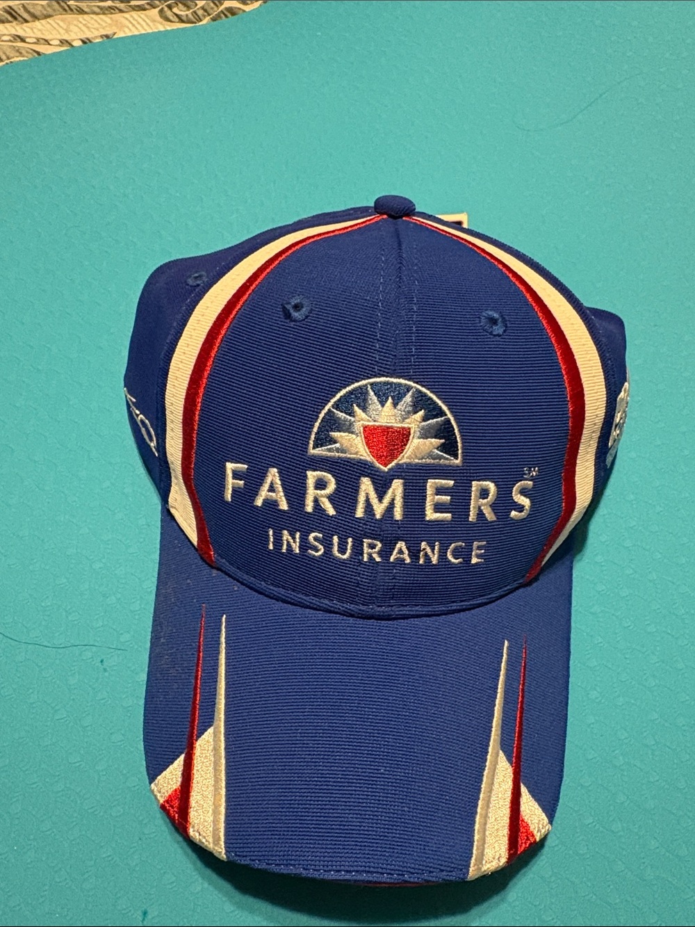 Chase Authentics Blue Baseball Cap with Red and White Accents